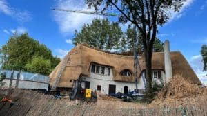 chantier refection chaumiere luca jerome - Couverture en chaume - Morbihan Baud